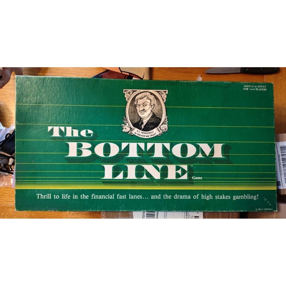Vintage Board Game The Bottom Line 1985 Financial Game Pepperell